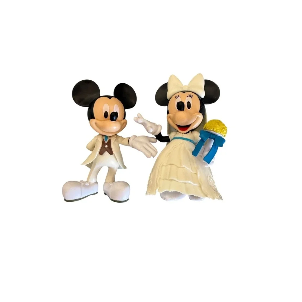 Disney Wedding Party Cake Topper Mickey Minnie Mouse Figurine Set